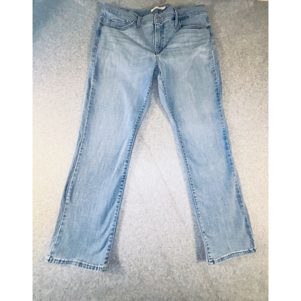 Levi’s 314 Shaping Straight Jeans Womens 34x30 Light Wash Stretch Denim